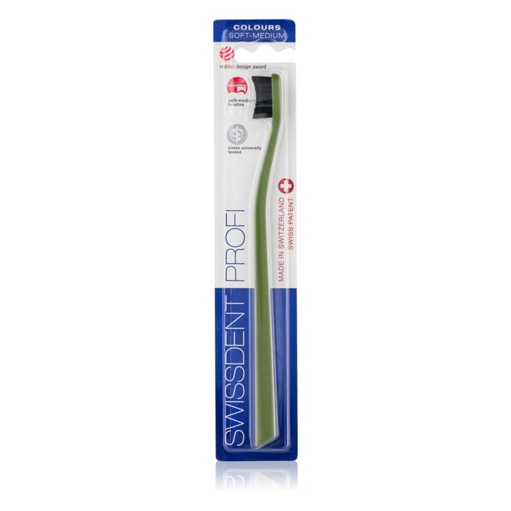 Swissdent Profi Colours Single Black/Olive ProfiColoursSingle manual toothbrushes